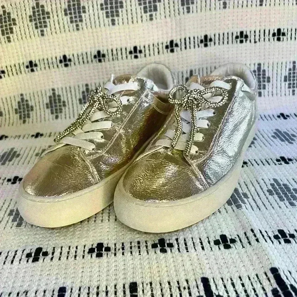Silver Women's Sneakers - Picture 2 of 7